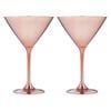 2pc Tempa Aurora Rose Martini Glasses 190ml