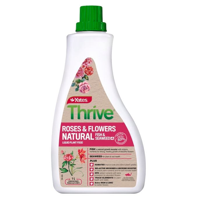 Yates 1L Thrive Natural Roses And Flowers Liquid Fertiliser