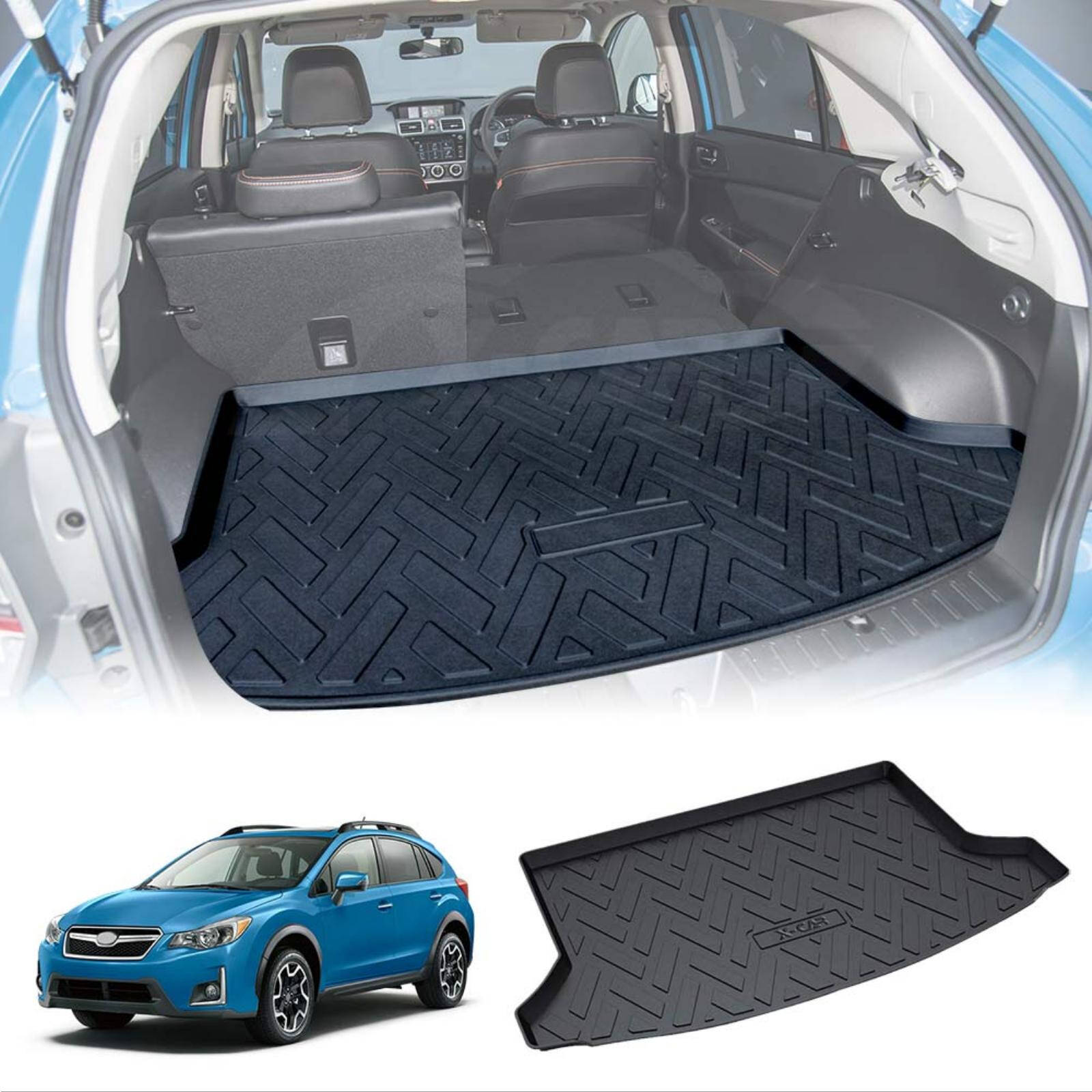 BDK All Weather Cargo Trunk Mat – Semi Custom Fit, Black, Trim-to-Design, Heavy Duty, Fits Subaru Models 4 thumbnail image