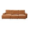 3 Seater Genuine Leather Sectional Sofa with Chaise