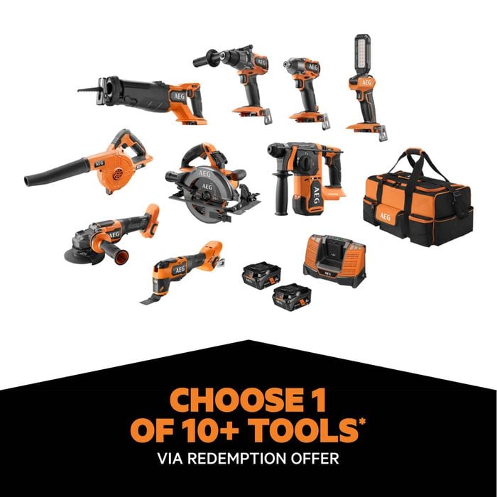 AEG 18V 9-Piece FUSION/Brushless 5.0Ah FORCE Kit