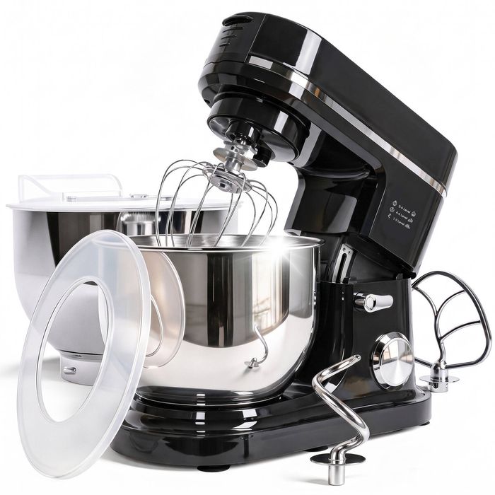 Advwin Stand Mixer 8L+6.5L Kitchen Mixer, 6 Speed Electric Food Mixer Black
