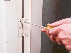 DIY Step Image - How to remove a door . Blob storage upload.