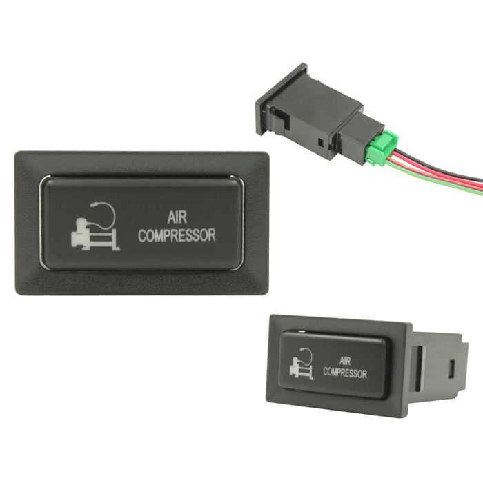 Switch Boss Horizontal Push Switch fits pre-2002 Toyota 75/78/79/80/90/95 Series - Air Compressor