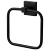 MIXX Matte Black Mint Square Towel Ring