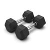 2 Pack of 7kg Dumbell - Total 14kg Hex Rubber Coat Iron Dumbells