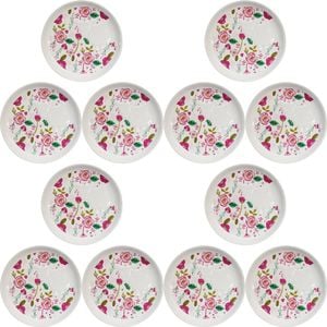 12PK LVD 17x17cm Ceramic Cottage Sheep Desert Plate Home Decor