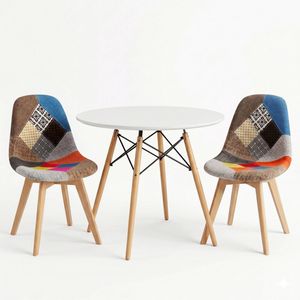 Artiss Dining Table And Chairs Set 3pcs Round  2 Seater Dining Set For Kitchen, Apartment