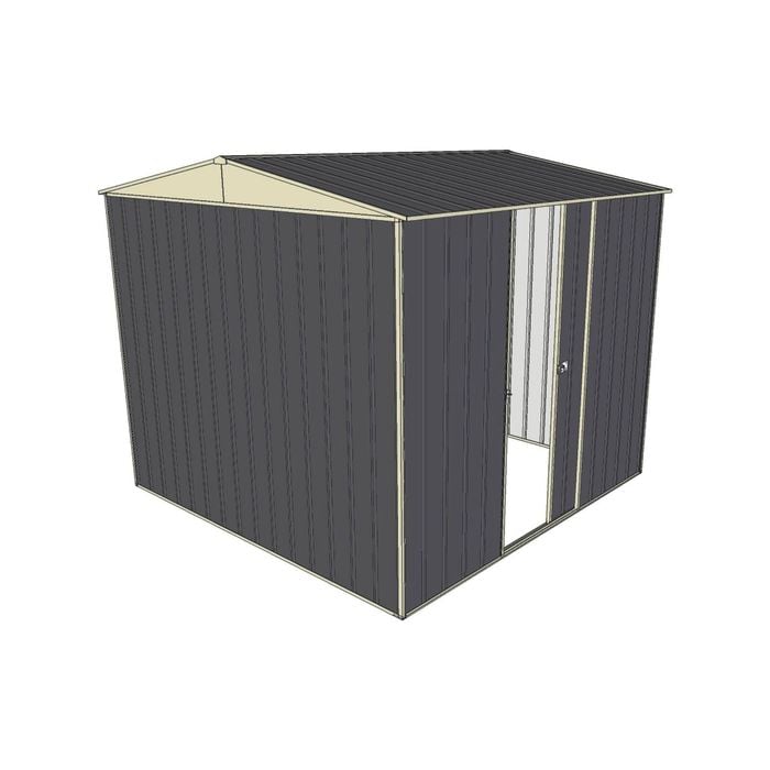 Build-a-Shed 2.3 x 2.3 x 2.3m Gable Single Sliding Side Door Shed - Grey