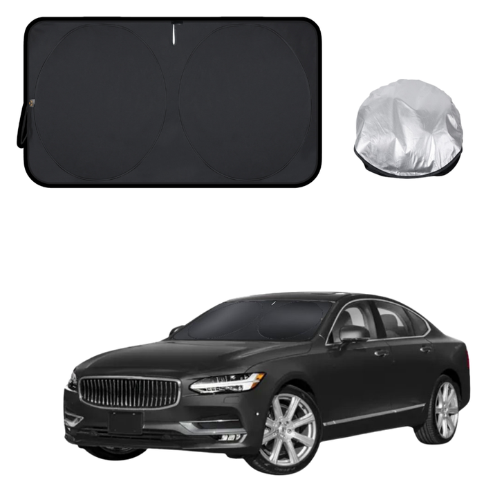 Front Windscreen Sun Shade for Volvo S90 2017 - 2020 - Standard 150 x 85 cm - Black
