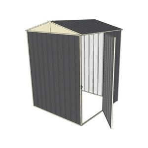 Build-a-Shed 1.5 x 1.5 x 2.3m Gable Shed with Single Hinged Side Door - Grey