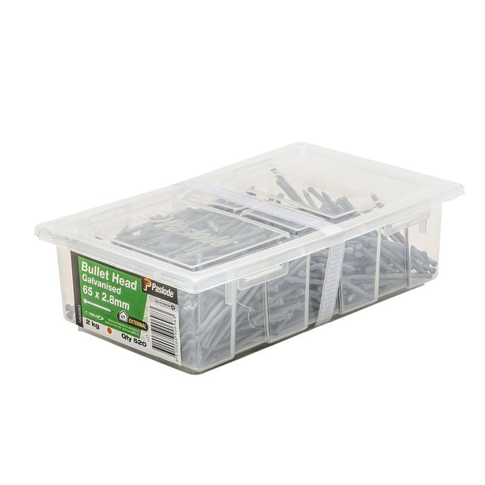 Paslode 65 x 2.8mm 2kg Galvanised Bullet Head Nails - 520 Pack