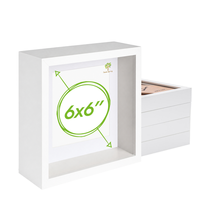 Nicola Spring 5 Piece Box Photo Frame Set - 6 X 6 Square Acrylic Frame