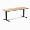 Desky Fixed Height Hardwood Office Desk Matte Black Frame 180cm