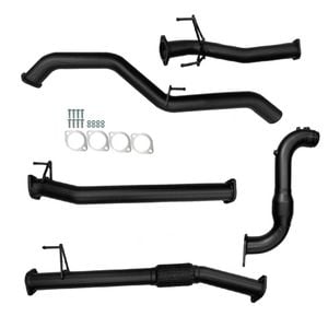 Ignite Exhausts Turbo Back For Isuzu D-max 3l 3" Cat & Straight Pipe Black Aluminised Steel