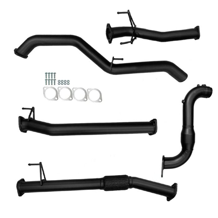 Ignite Exhausts Turbo Back For Isuzu D-max 3l 3" Cat & Straight Pipe Black Aluminised Steel