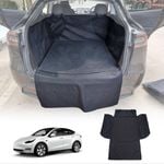 Tesla Model Y 2022-2024 Rear Trunk Cargo Liner Pet Dog Mat Rear Seat Back Cover Waterproof