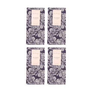4x 2pc Bas Phillips Printed Linen Looks Tea Towel Set Cotton Blue Flowers