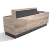 Modern Furniture CONROY 2.4M Reception Desk Right Panel - Warm Oak & Black