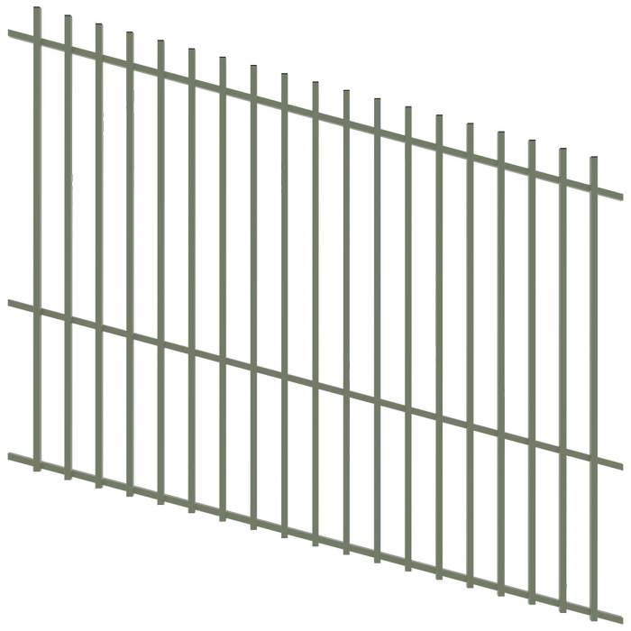 ProtectorAl 1201 - 2400 x 1800mm Pale Eucalypt Raked 16-30º Batten Pool Fence Panel