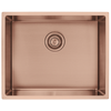 Mondella Copper Single Bowl Rectangular Sink Inset / Undermount
