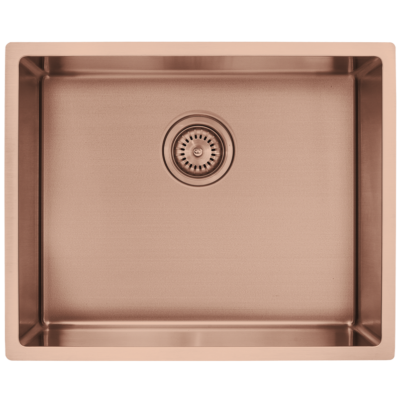 Copper Single Bowl Rectangular Sink Inset / Undermount