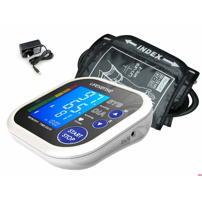 Digital Blood Pressure Monitor with AC Adapter, Cuff - Lifesense