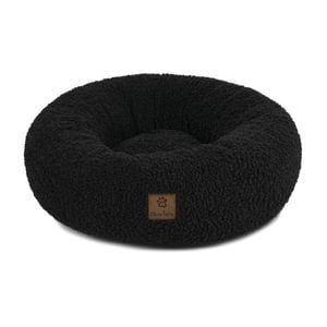 Charlie's  Teddy Fleece Round Calming Dog Bed - Charcoal - Large