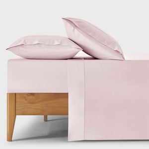 Dreamaker 400TC Premium Cotton Sateen Sheet Set Petal Single Bed