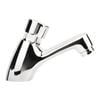 Shaw & Mason Chrome Timed Push Button Basin Pillar Tap