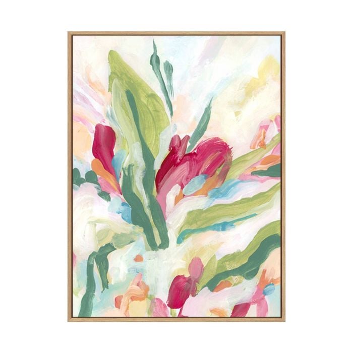 Artey | Tropical Rhythm I - Framed Canvas - Natural Frame - 112 x 150cm