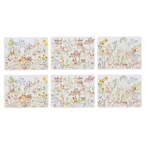 6pc Ashdene Garden Hens Rectangle Kitchen Dining Table Placemat 29x21.5cm