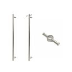 Forme 1000mm Brushed Stainless Steel Vertical Heated Towel Rail