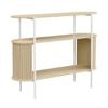 Mia Console Storage 2 Tier Light Oak and White