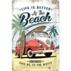Nostalgic Art 20x30cm Medium Metal Wall Hanging Sign VW Bulli - Beach