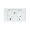 Arlec Double Power Point With USB A And C Charger
