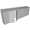 Build-a-Shed 0.8 x 6 x 2m Skillion Shed with Double Hinged Side Doors - Zinc