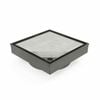 Forme 110 × 110mm Brushed Gun Metal Grey PVD Stainless Steel Tile Insert  Floor Waste