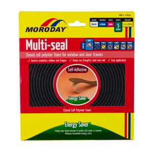Moroday 4.8 x 9mm x 5m Black MWS3 Self-Adhesive Multi Seal