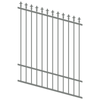 ProtectorAl 0350-1200W x 1500H Palladium Silver Spear Top Pool Fence Panel Raked Up to 15º
