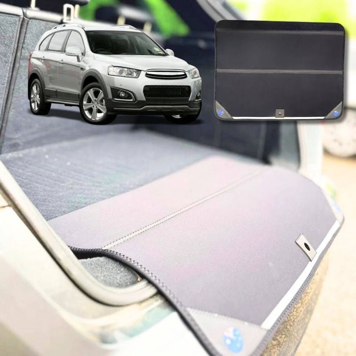6D Diamond Car Boot Mat for Holden Captiva 7 CG, CG II2009-2015-(3rd Row seats up/7 seater)-Cargo Mat-Black-Outback GT