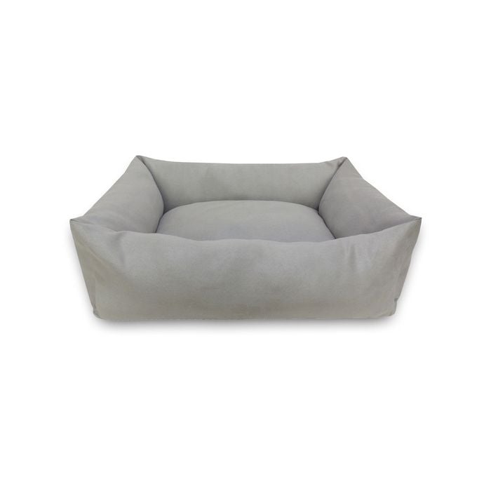 Medium 65cm Grey Suede Dog Bed