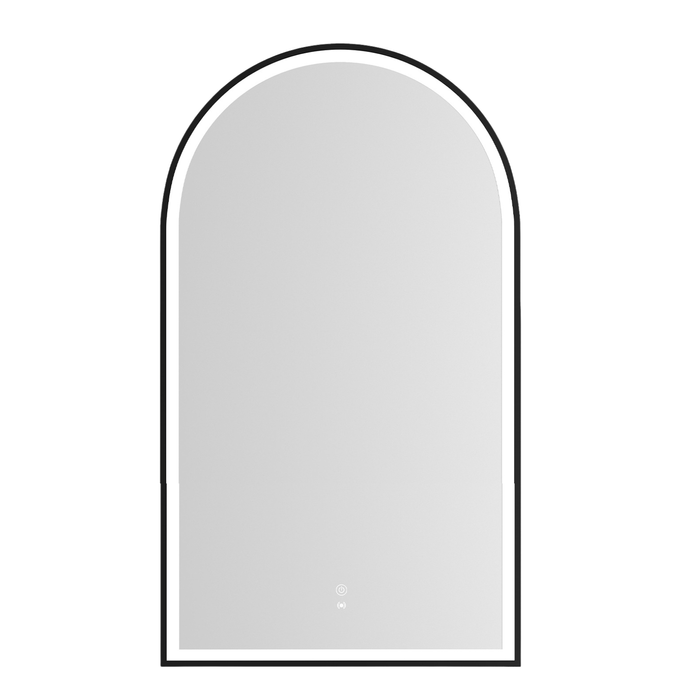 Attica Arch 1500mm Matte Black Framed LED Mirror