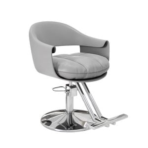 Lauft Grey Salon Stool Swivel Chair Backrest Barber Hair Dresser Hydraulic Lift