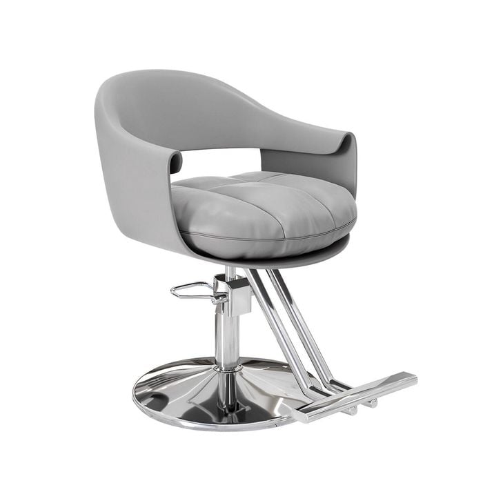 Lauft Grey Salon Stool Swivel Chair Backrest Barber Hair Dresser Hydraulic Lift