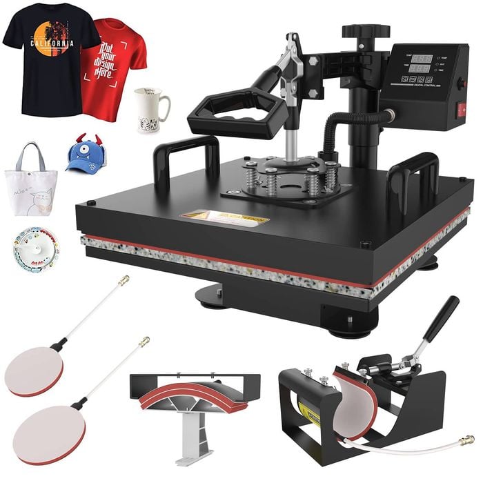 Advwin 5 in1 Multifunction Heat Press Machine 15"x15" Digital Heat Transfer