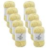 10pk Malli Super Blend Basic Crochet Knitting Yarn 8ply 100g 16x9cm Meringue