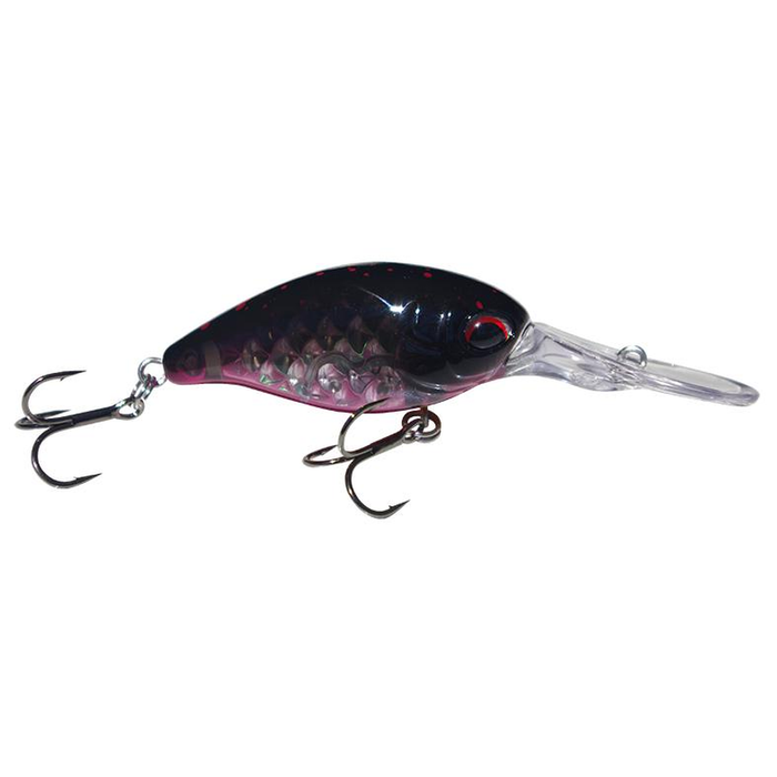 Profishent Rucus 41mm Micro Crankbait Hard Body Fishing Lure Black Pink