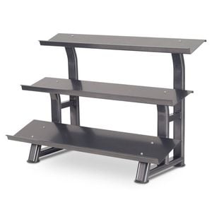 Bodyworx 3-Tier Flat Tray Dumbell Rack Stand Home Gym Storage 148x106cm