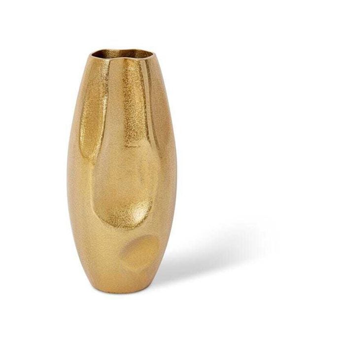 E Style 29cm Aluminium Wrigley Flower Vase Decor - Gold